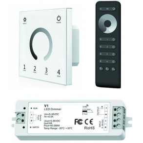 Controladores  SMART DIM-V1/P-T11 y mando RS1 para tiras monocolor SERIE SMART