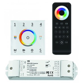 Controlador SMART-RGBW-V5/SMART RGB+CCT-P-T15 y mando SMART RGB+CCT-RS10  para tiras RGB+CCT SERIE SMART