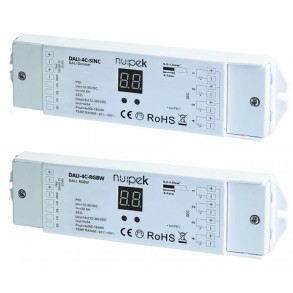 Controladores DALI  de 4 canales para tiras de tensión constante DALI-4C-SINC y DALI-4C-RGBW  SERIE DALI